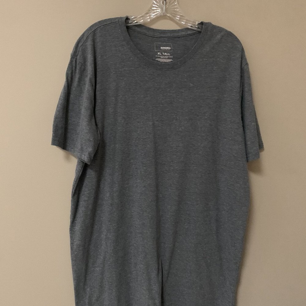 MENS SONOMA GRAY TEE SHIRT SIZE XLT  #445
